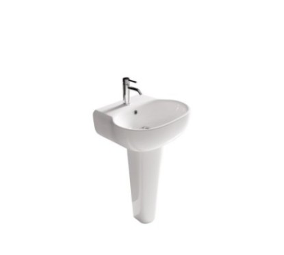 ERGO lavabo cm 55x48xh18, monoforo + colonna