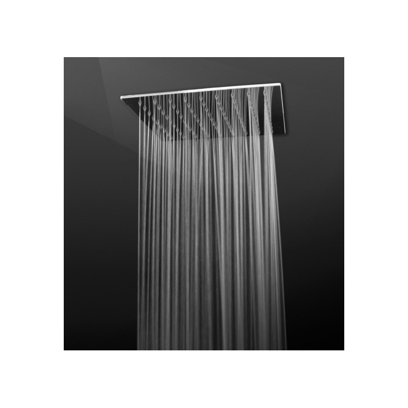 INDIA 104 Soffione quadro saldato 300x300 getto a pioggia in acciaio inox finitura satinato