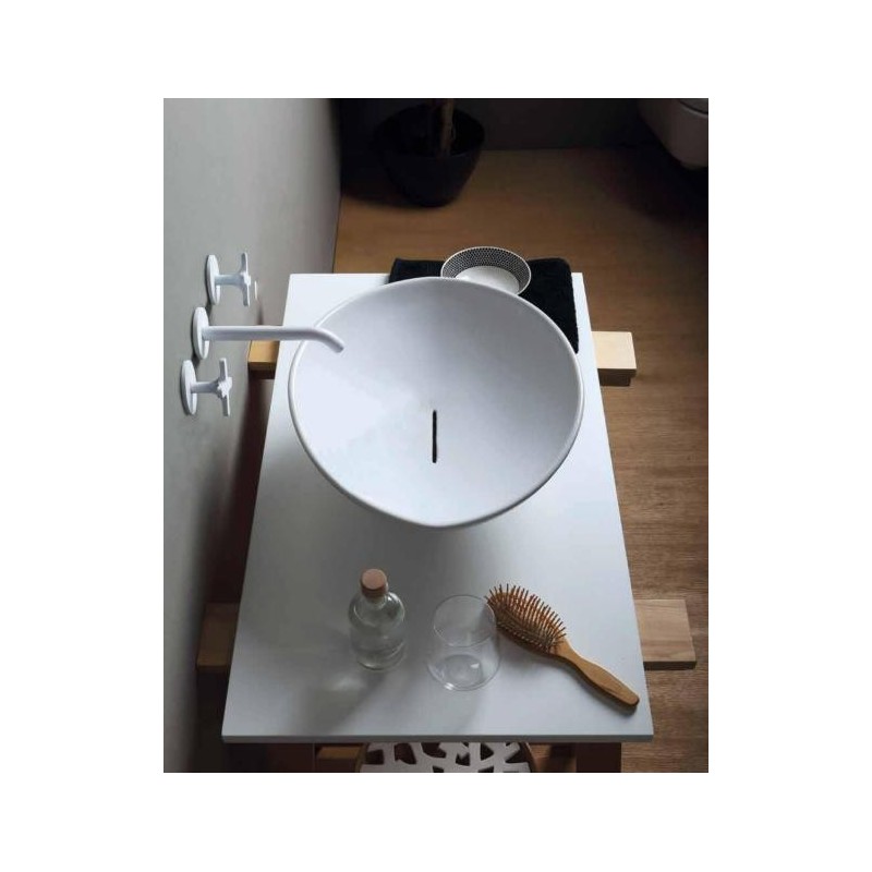 AFYA lavabo d'appoggio finitura bianco lucido