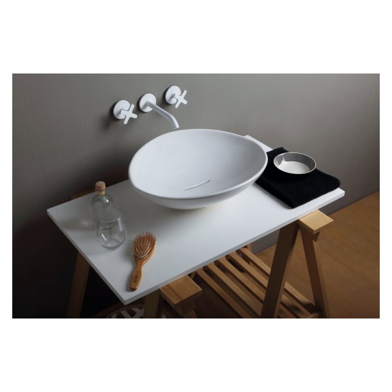 AFYA lavabo d'appoggio finitura bianco lucido