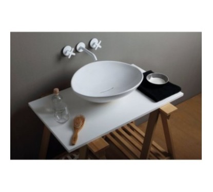 AFYA lavabo d'appoggio finitura bianco lucido