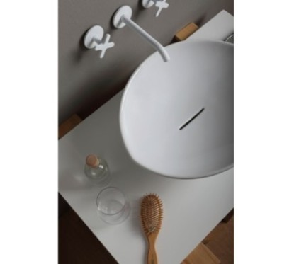 AFYA lavabo d'appoggio finitura bianco lucido