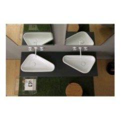 SCALENE lavabo d'appoggio finitura bianco lucido