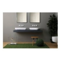 SCALENE lavabo d'appoggio finitura bianco lucido