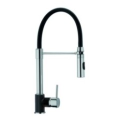 SHOWERMID miscelatore monocomando con doccetta 2 getti finitura microultragranit nero matt/cromo