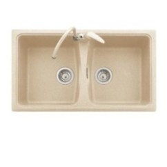 SPAZIO 86.20 Lavello cucina a due vasche finitura micro ultragranit 70 black matt