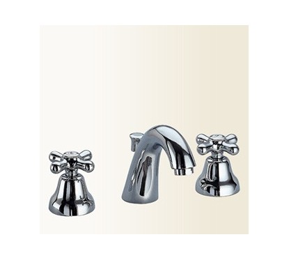 OASI batteria per lavabo tre fori con bocca finitura cromo