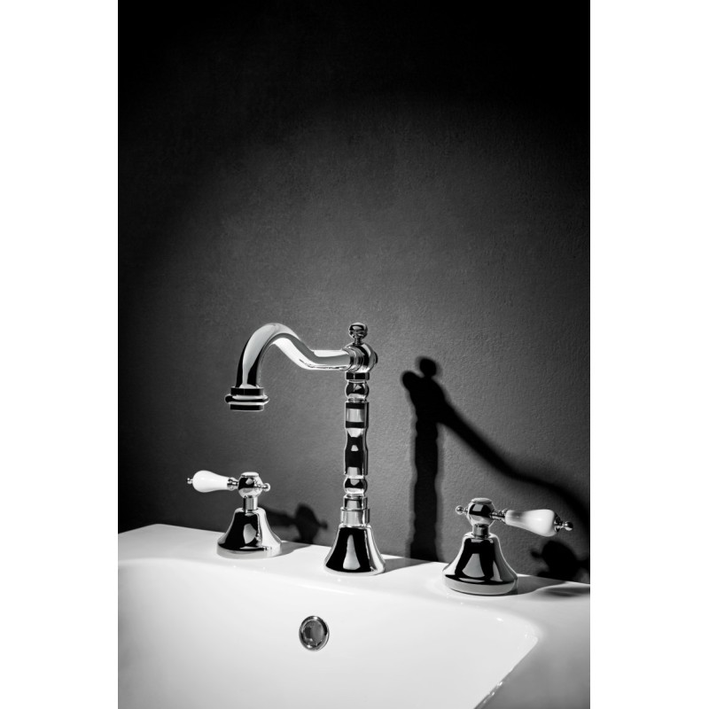 ARTEX Batteria lavabo scarico 1”1/4 finitura cromo con scarico