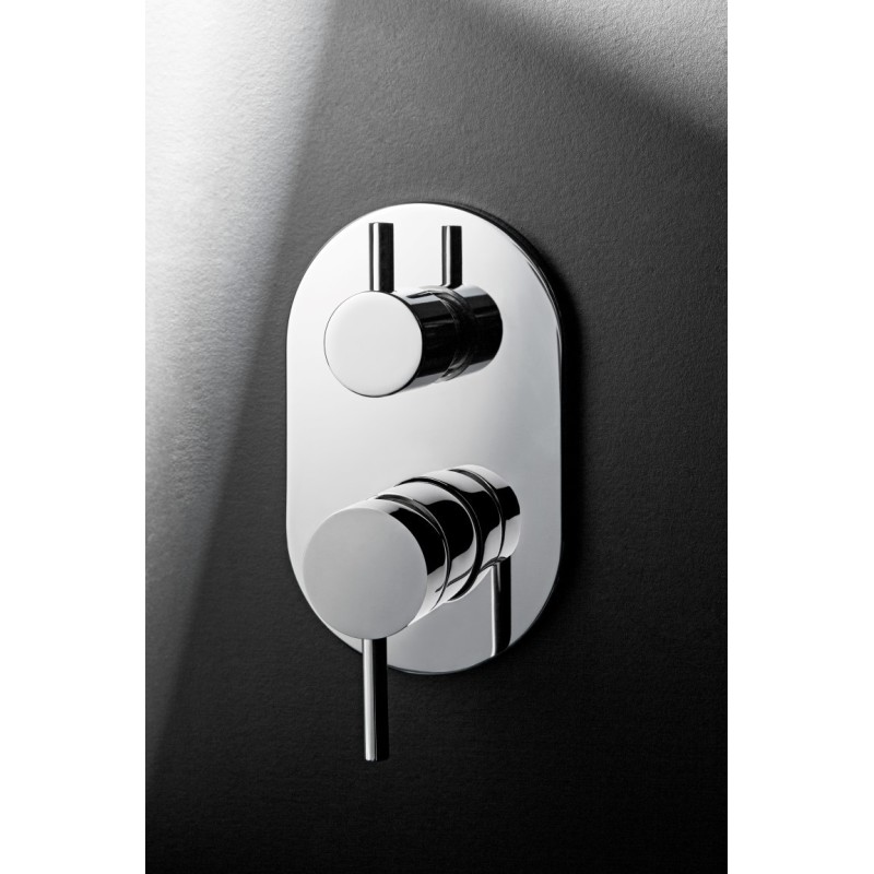 TONDì Monocomando doccia incasso tre uscite finitura cromo