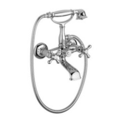 LIBERTY gruppo vasca con doccia e flessibile finitura cromo