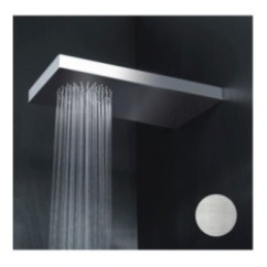 WALL Soffione rettangolare in acciaio 26x52 finitura satinato