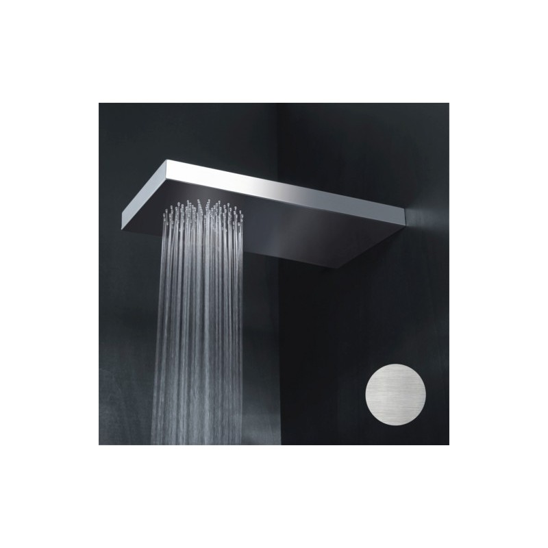 WALL Soffione rettangolare in acciaio 26x52 finitura satinato