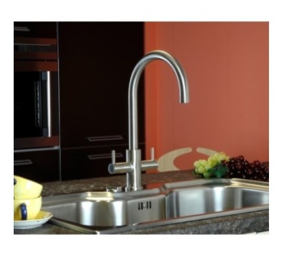 MINIMAL rubinetto lavello in acciaio inox finitura satinato