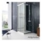 AQUArelax box doccia angolare profili argento lucido e cristallo 6mm trasparente (misura 88/90-88/90 h.195)