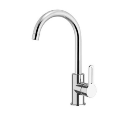 SMART Miscelatore lavello monoforo 90° con canna alta girevole finitura cromo