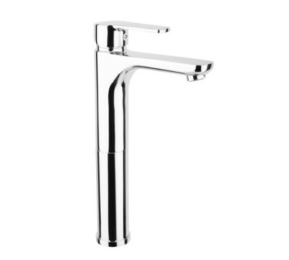 YUMA Monocomando lavabo alto con piletta click-clack finitura cromo