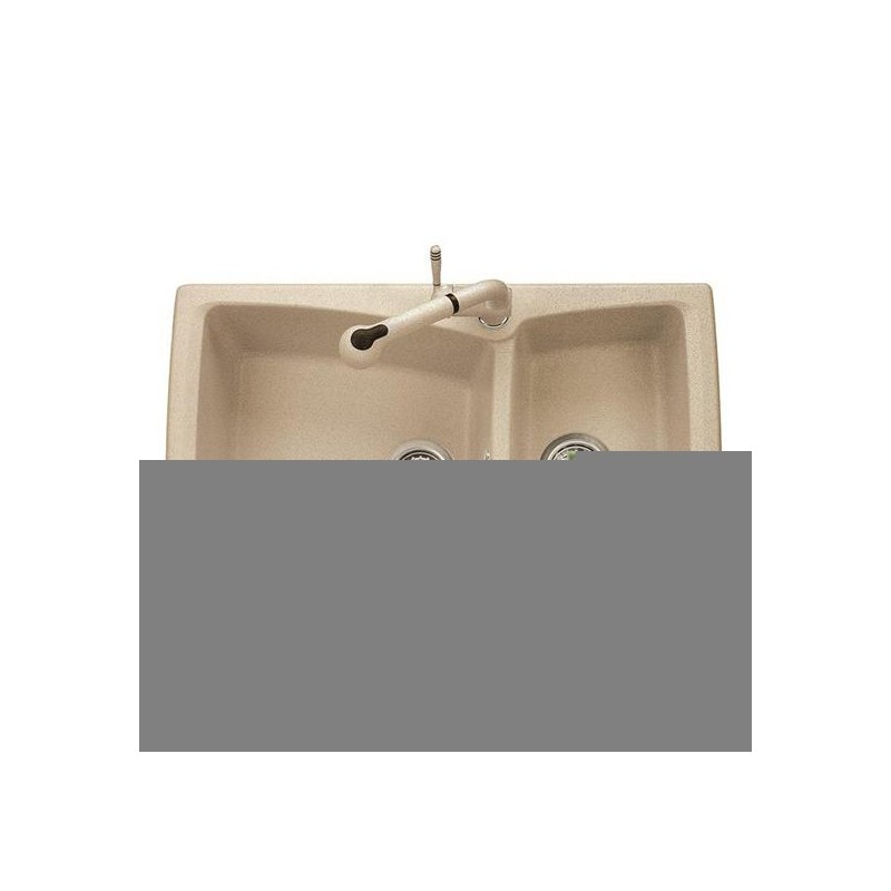 HARMONY 79.20 Lavello cucina a due vasche finitura ultrametal 42 titanio