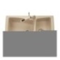 HARMONY 79.20 Lavello cucina a due vasche finitura ultrametal 42 titanio