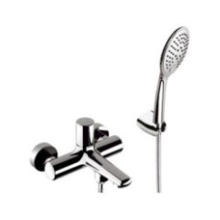 FUSION Miscelatore vasca esterno con kit doccia e flessibile 150 cm finitura cromo