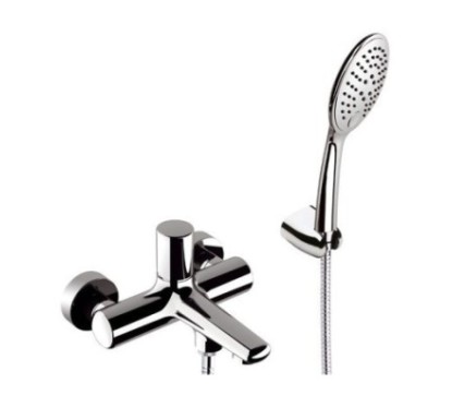 FUSION Miscelatore vasca esterno con kit doccia e flessibile 150 cm finitura cromo