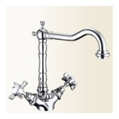 LIVINGSTONE monoforo lavabo con canna alta finitura cromo