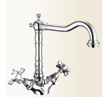 LIVINGSTONE monoforo lavabo con canna alta finitura cromo