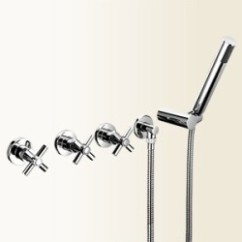 YUPPY Gruppo vasca/doccia ad incasso con deviatore 2 uscite, con kit doccia finitura cromo