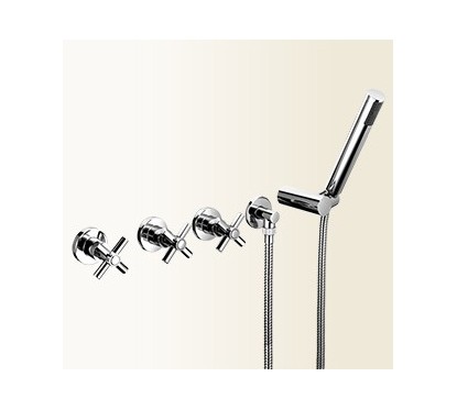 YUPPY Gruppo vasca/doccia ad incasso con deviatore 2 uscite, con kit doccia finitura cromo