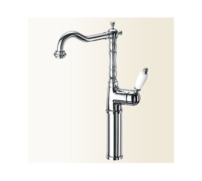 PARENTESI miscelatore monocomando lavabo canna alta antica girevole finitura cromo-oro