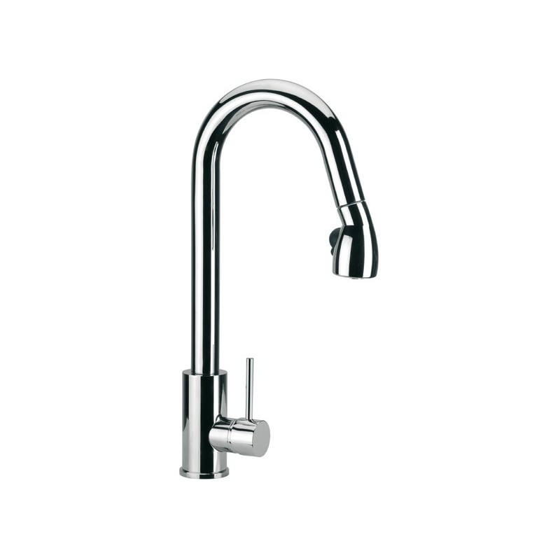 LAVELLI CUCINA miscelatore monocomando per lavello con doccetta estraibile finitura cromo