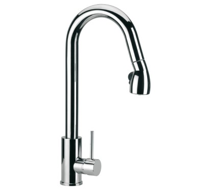 LAVELLI CUCINA miscelatore monocomando per lavello con doccetta estraibile finitura cromo