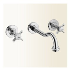 LIVINGSTONE batteria lavabo a parete finitura cromo