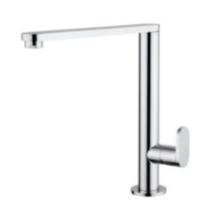 HI-TECH miscelatore per lavello con canna girevole leva biscotto finitura nichel spazzolato