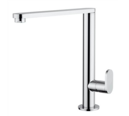 HI-TECH miscelatore per lavello con canna girevole leva biscotto finitura nichel spazzolato
