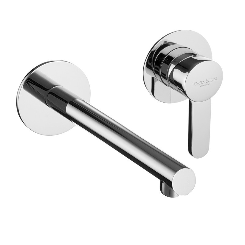 SALLY Monocomando lavabo a muro due parti canna mm 160 finitura cromo