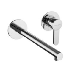 SALLY Monocomando lavabo a muro due parti canna mm 200 finitura cromo