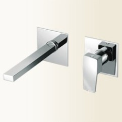 H2Q miscelatore monocomando lavabo a muro finitura cromo