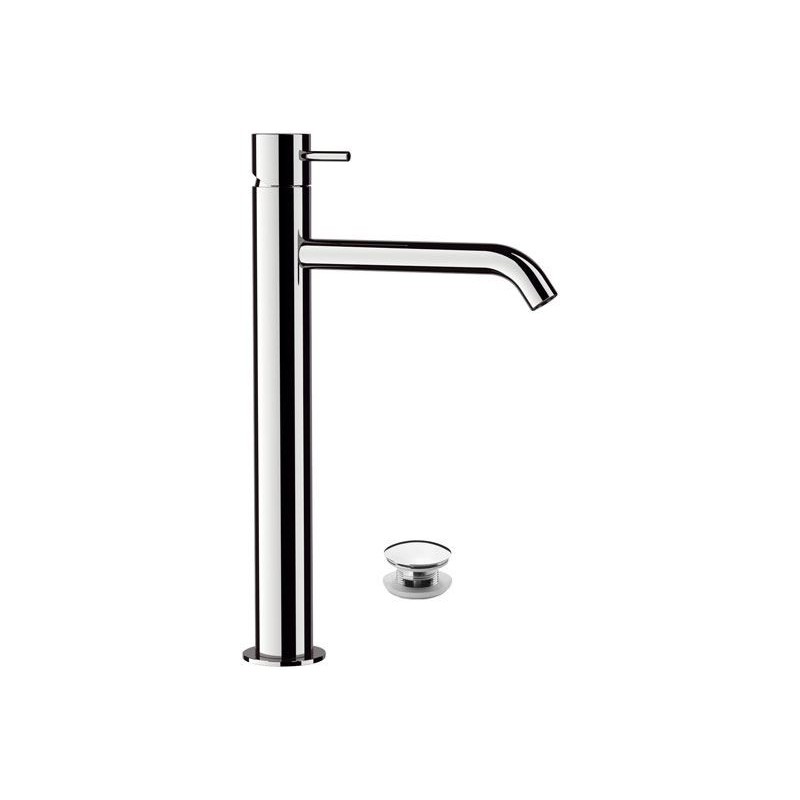 TOKYO Monocomando lavabo alto con scarico click-clack finitura cromo