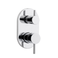 TONDì Monocomando doccia incasso due uscite con deviatore ceramico finitura cromo