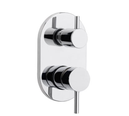 TONDì Monocomando doccia incasso due uscite con deviatore ceramico finitura cromo