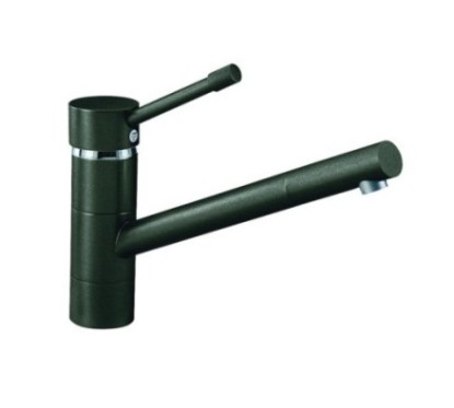 TIZEK miscelatore monocomando con canna tonda finitura cromo/ultrametal 42 titanio