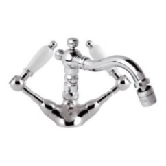 RETRO' Monoforo bidet canna antica con scarico finitura cromo