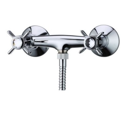 BIJOU gruppo doccia esterno con duplex finitura cromo