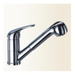 LINEA CUCINA miscelatore lavello con doccia estraibile a 2 getti finitura nickel spazzolato