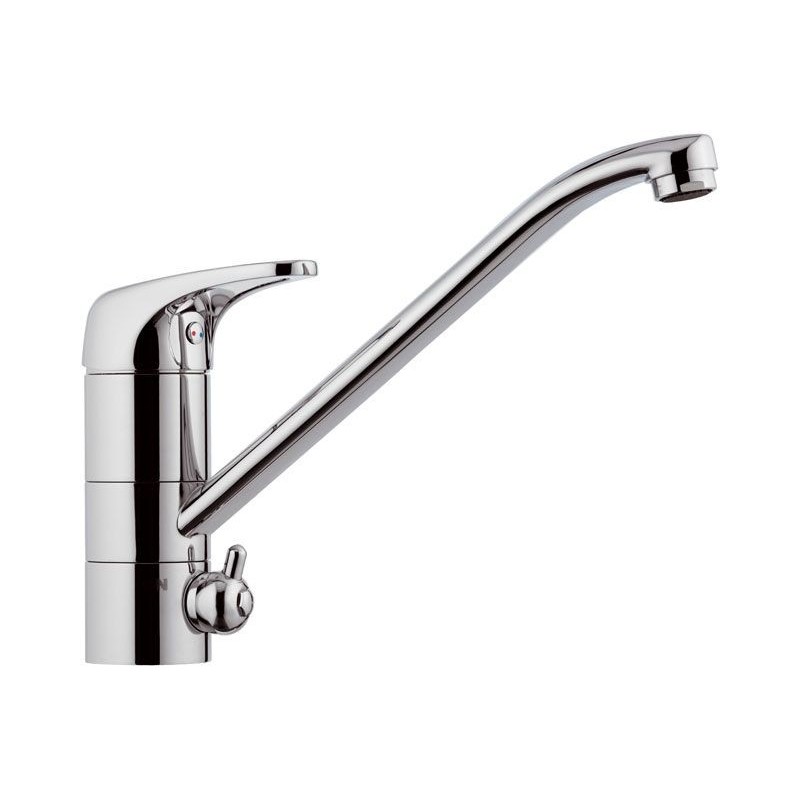 ECO Miscelatore lavello monoforo con selettore acqua potabile (3 vie d’ingresso) finitura cromo