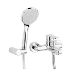 YUMA Monocomando vasca esterno con kit doccia finitura cromo