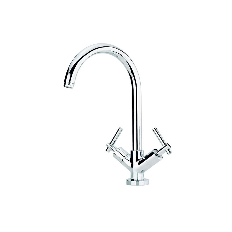 ROAMING MONOLEVA rubinetto monoforo lavello bocca a "P" ø 26 finitura cromo