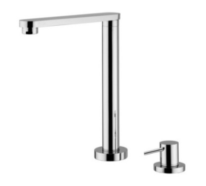 Miscelatore cucina con canna girevole e comando remoto