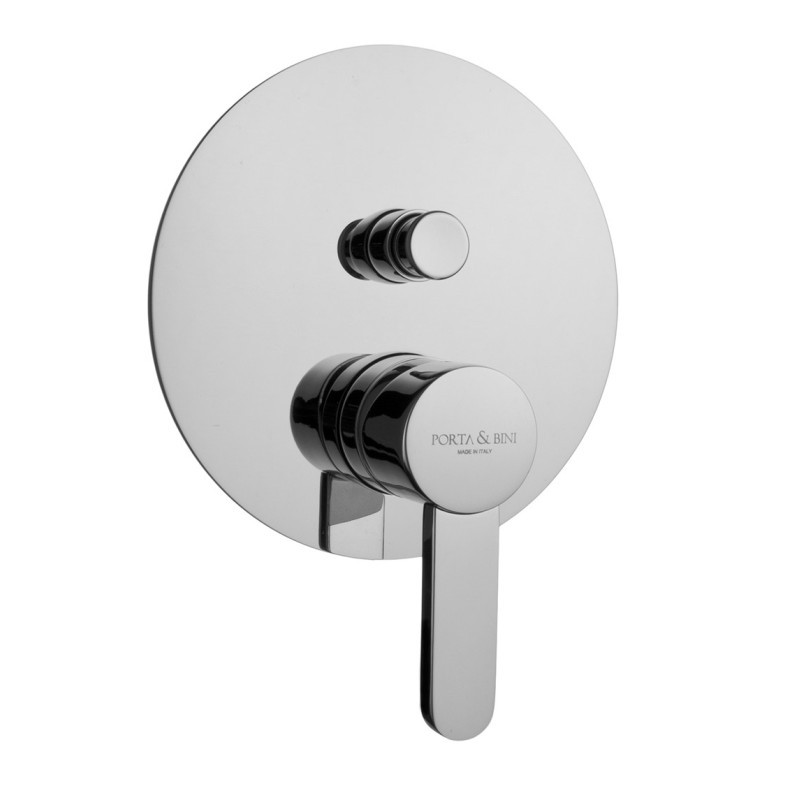 SALLY Monocomando doccia incasso con deviatore guarnizione non visibile finitura cromo