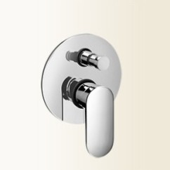 MIA Miscelatore per doccia/vasca ad incasso con deviatore finitura bianco mat